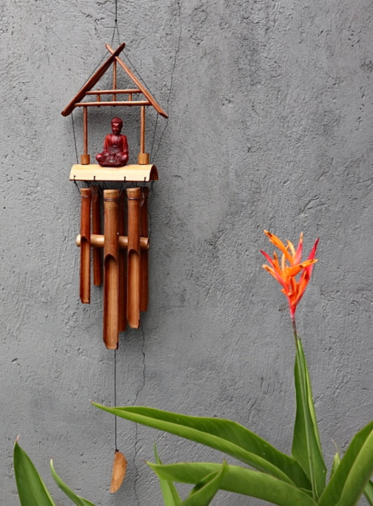 Bamboo Windchime - Natural finish - Brown Buddha 6 Tubes