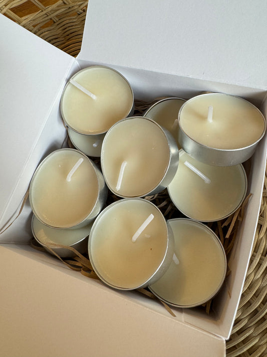 Magnolia & Sandalwood Soy Wax Tea Lights - Box of 10