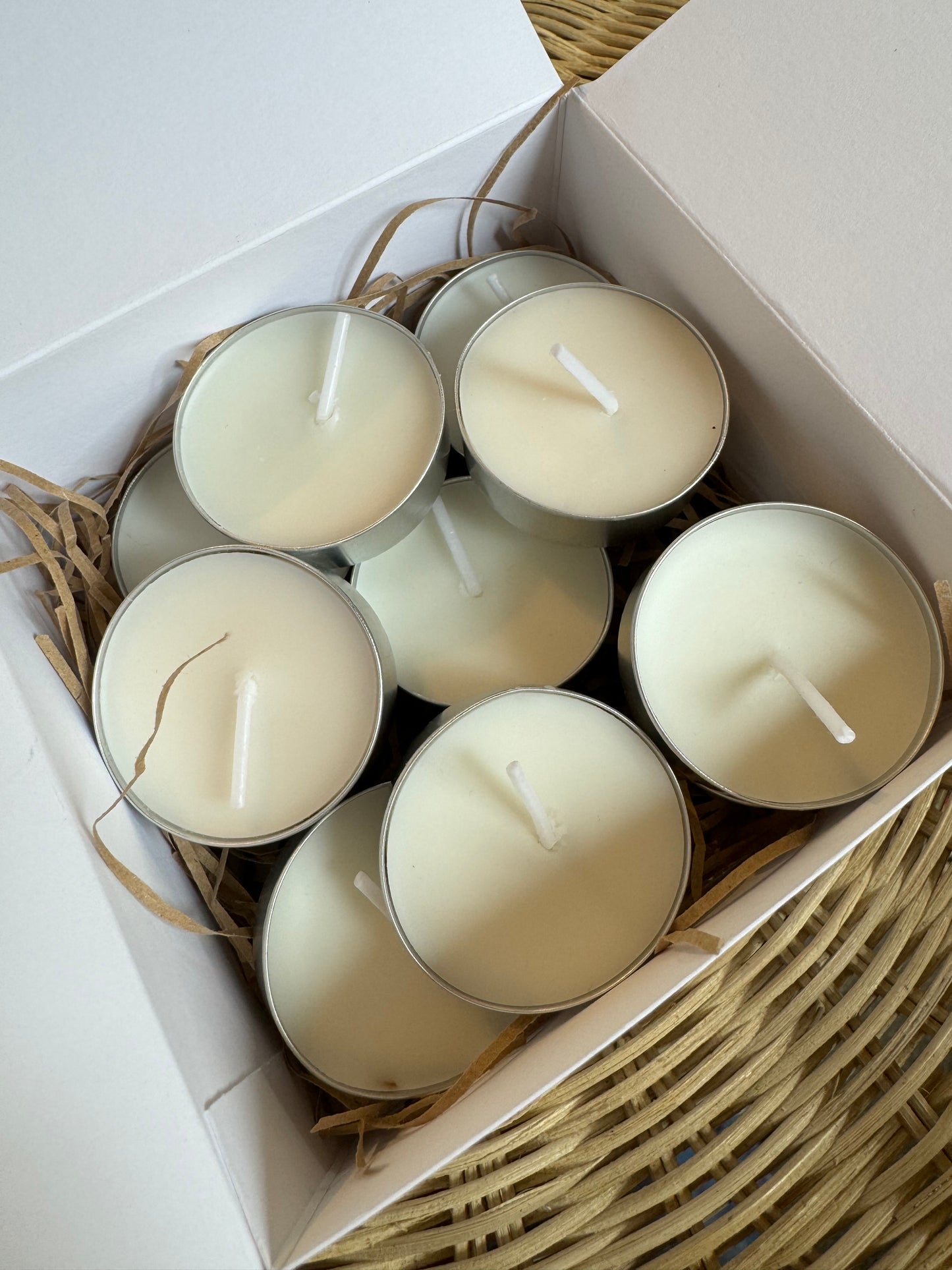 Coconut Lime Soy Wax Tea Lights - Box of 10