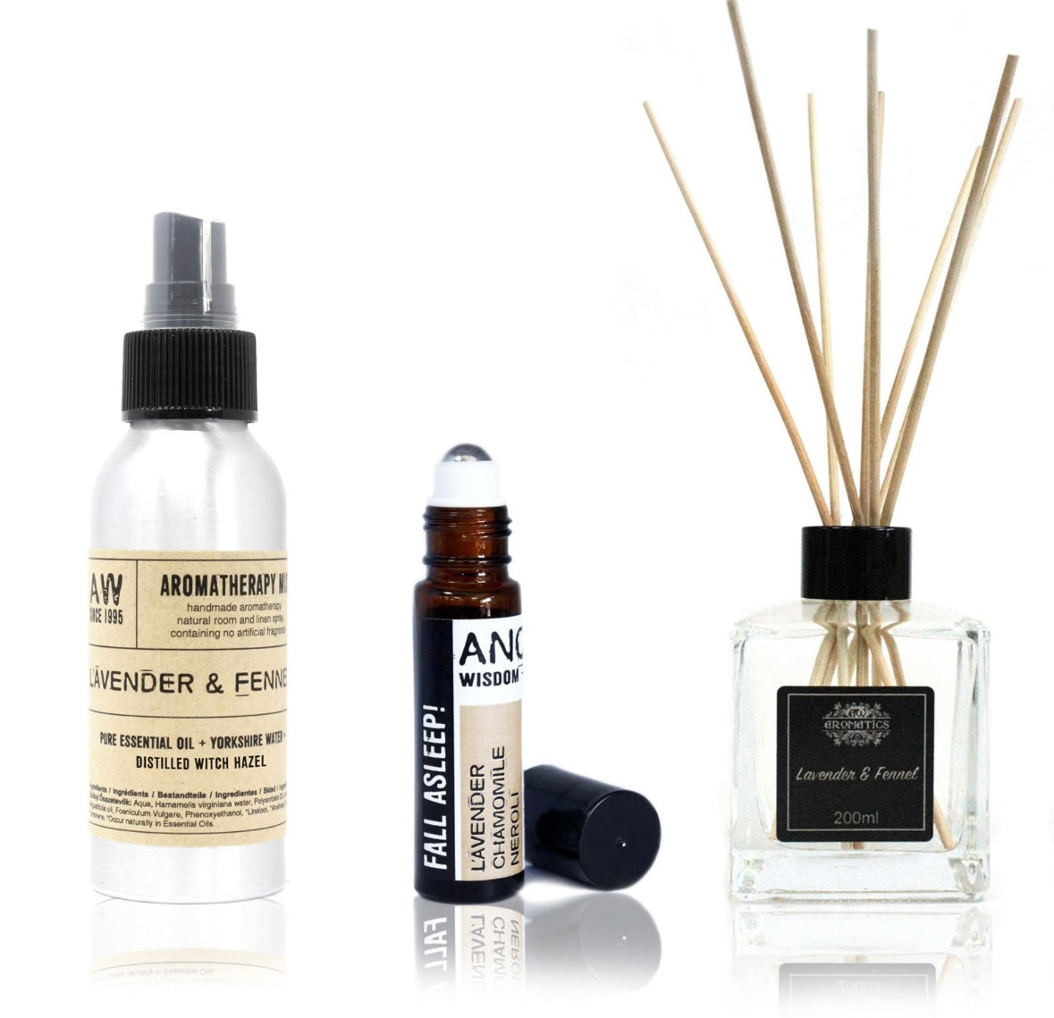 Good Sleep Kit - Gift Bundle Reed Diffuser, Roll On & Aromatherapy Mist