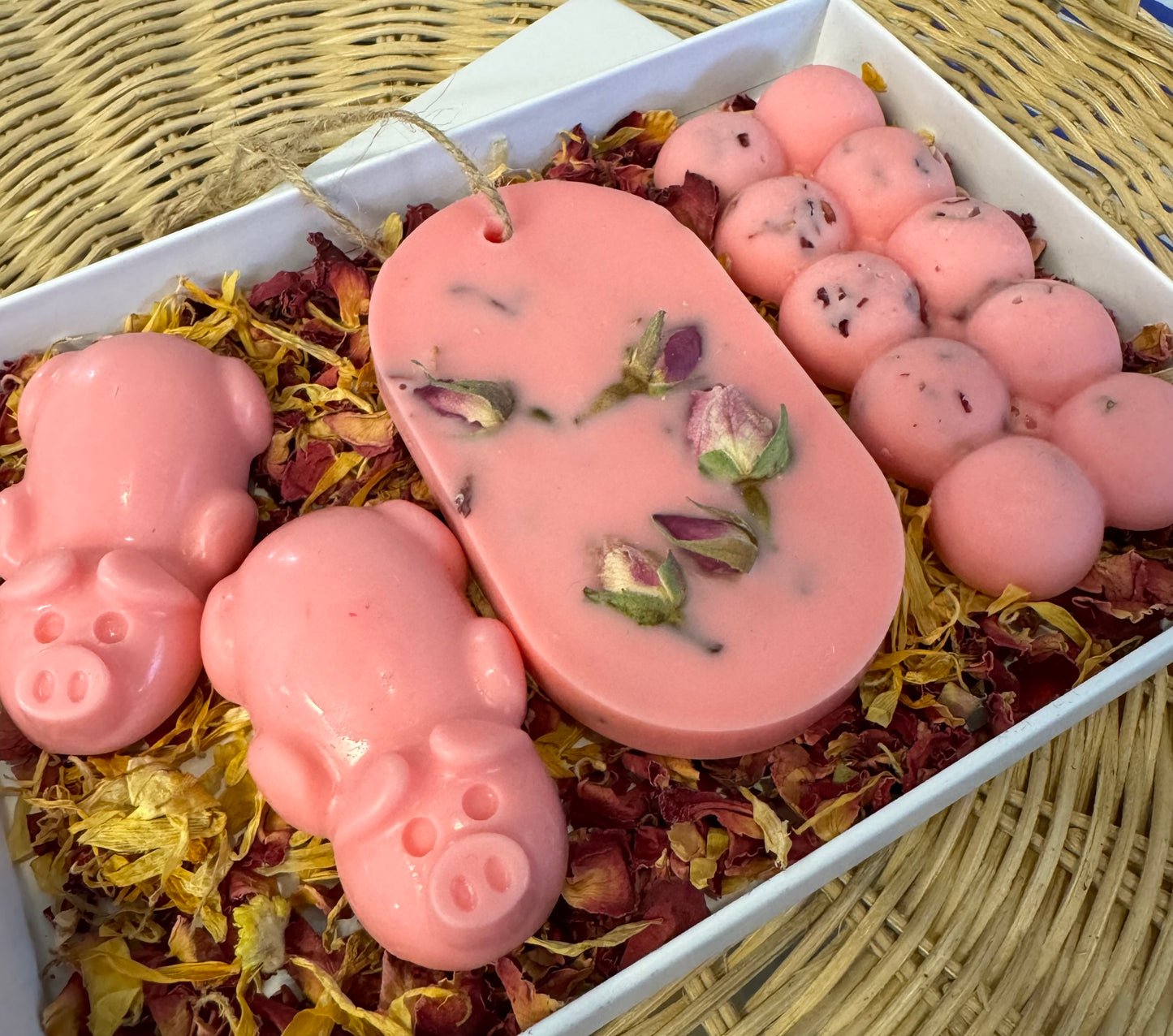 Lemongrass Soy Wax Melt Gift Box - Pink Pigs