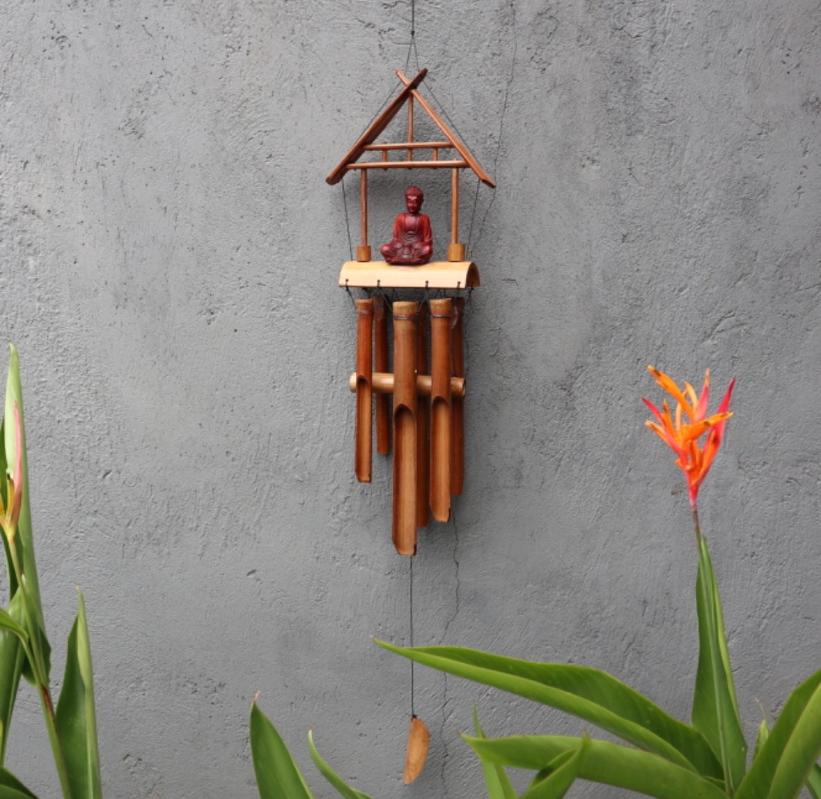 Bamboo Windchime - Natural finish - Brown Buddha 6 Tubes