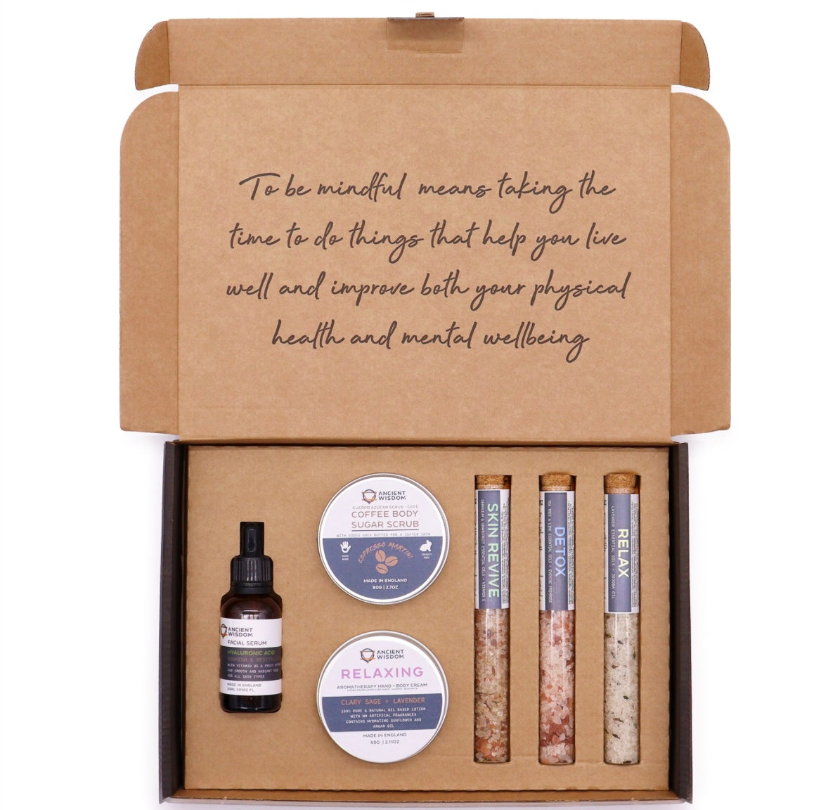 Mindful Moments Self Care Kit - Bath Salts, Scrubs & Serum