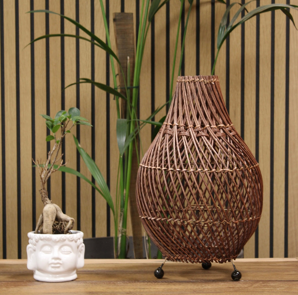 Rattan Table Lamp - 3 Colours Available