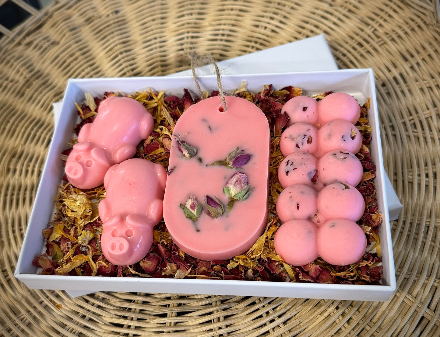 Lemongrass Soy Wax Melt Gift Box - Pink Pigs