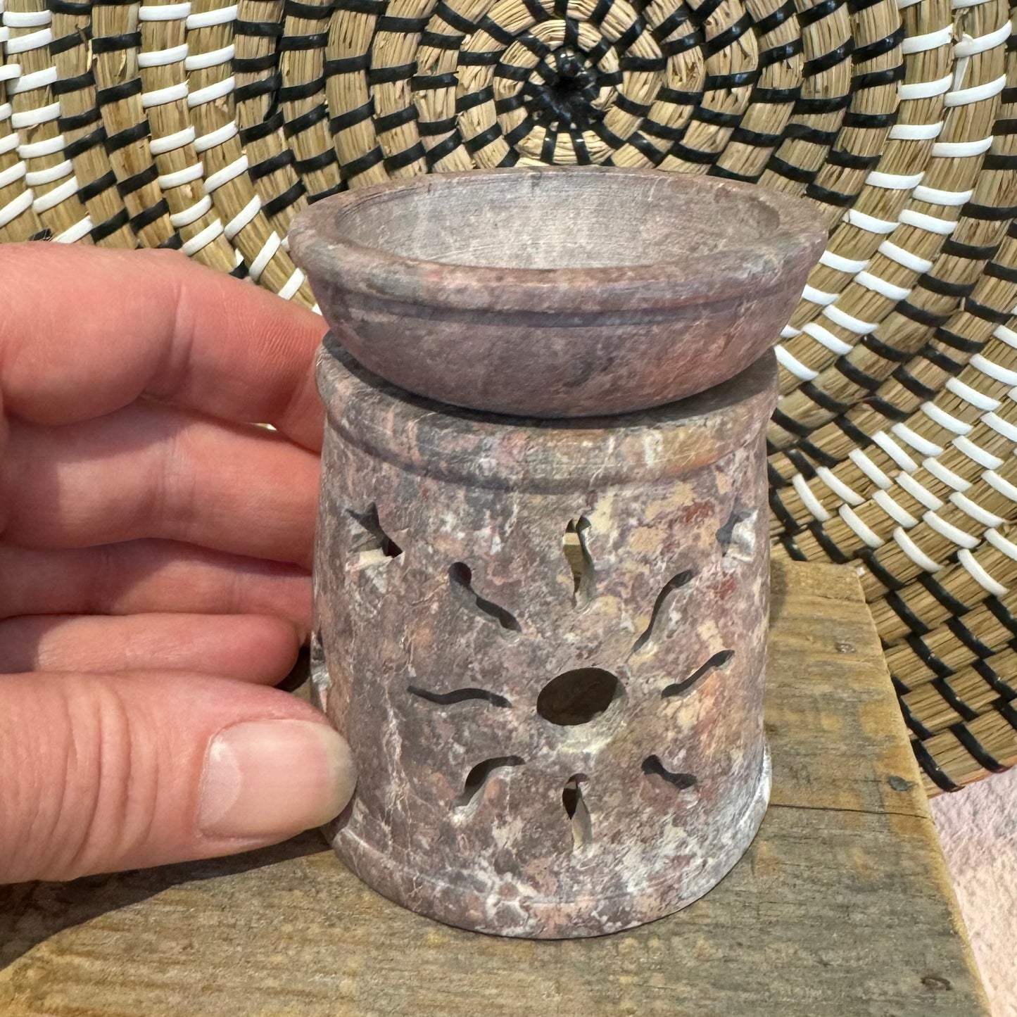 Soap Stone Oil Burner - Sun