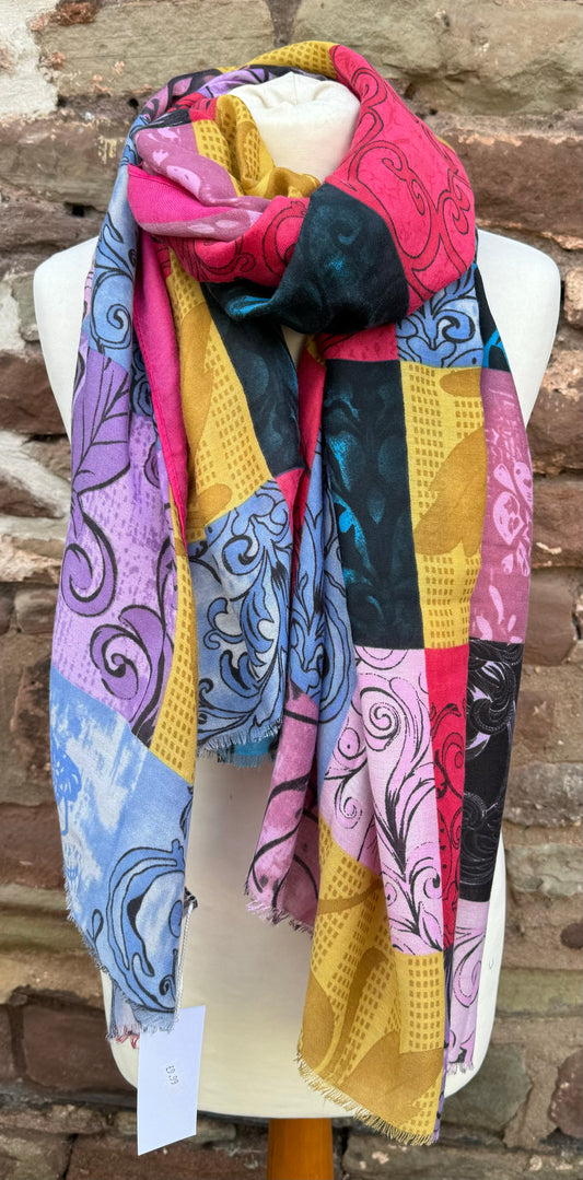 Patchwork Design Scarf