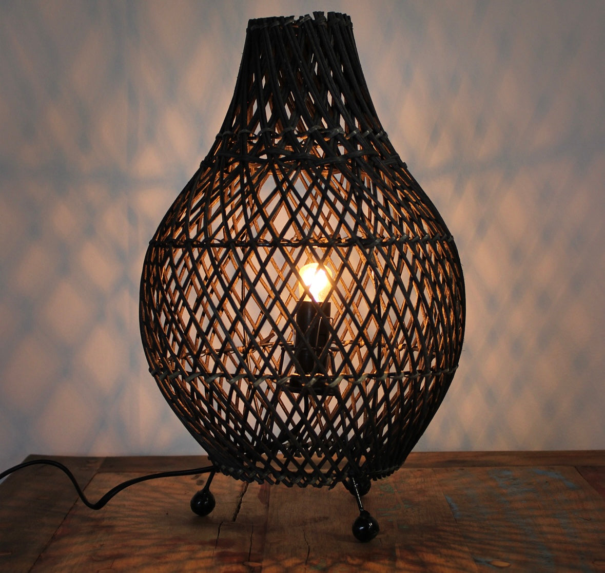 Rattan Table Lamp - 3 Colours Available