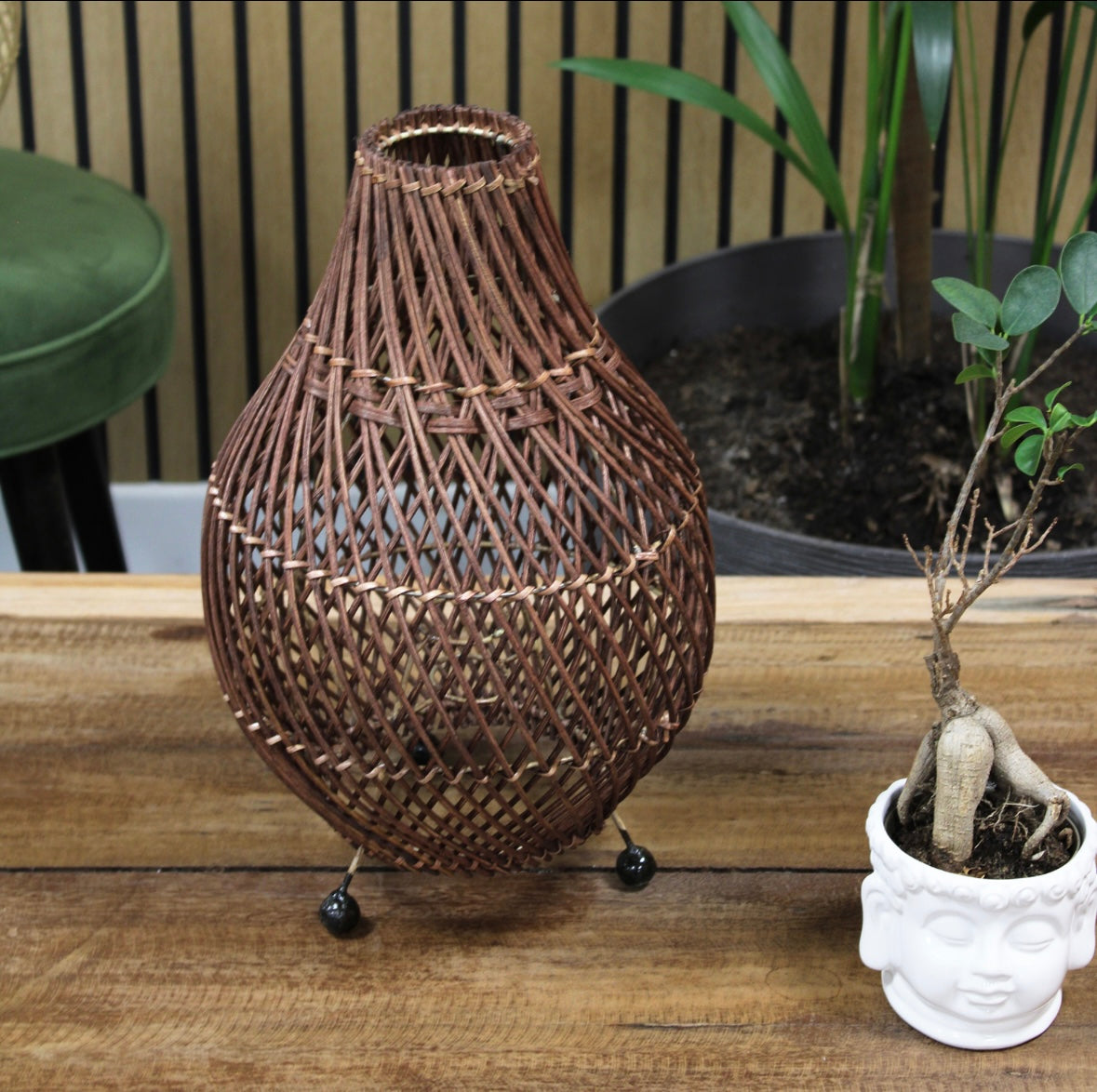 Rattan Table Lamp - 3 Colours Available